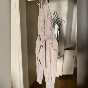 Armani Exchange beige jumpsuit